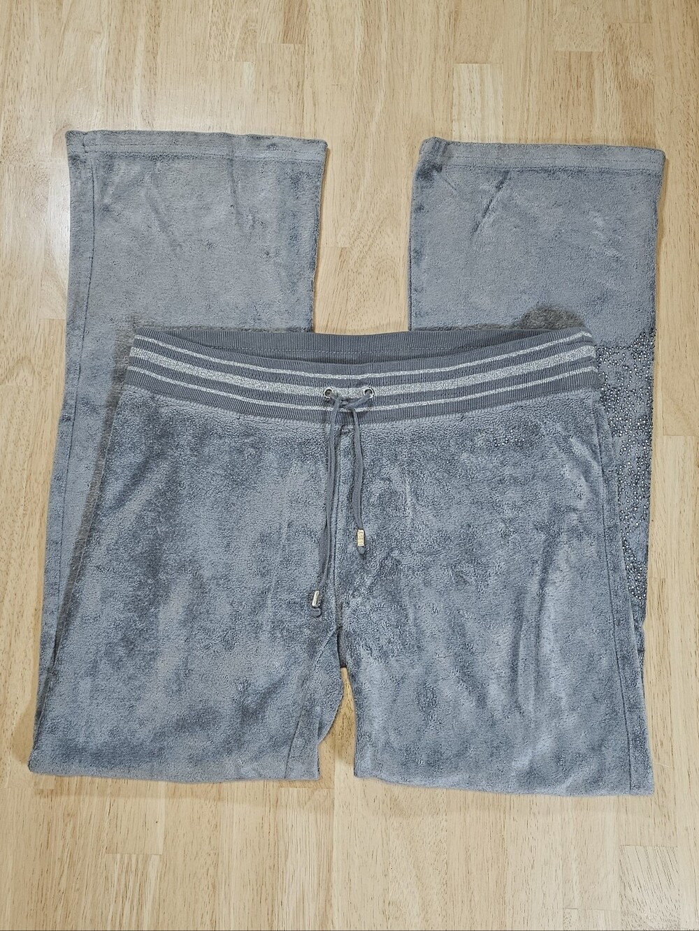 BCBG Silver Velour Pants